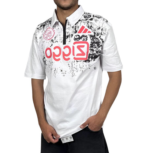 خرید تیشرت آستین کوتاه مردانه سفید یقه دار