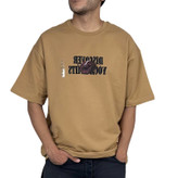 خرید تیشرت آستین کوتاه مردانه نسکافه ای با چاپ دیجیتال