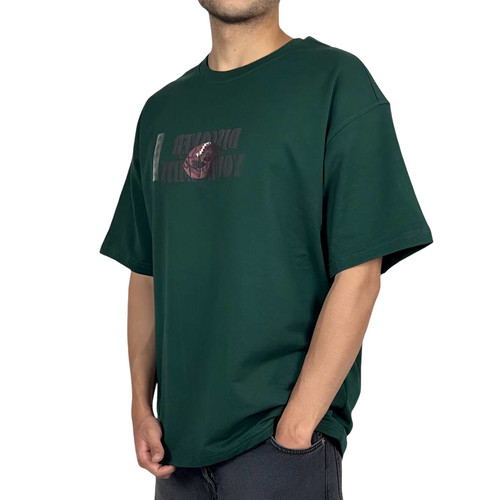 خرید تیشرت آستین کوتاه مردانه سبز باچاپ تایپوگرافی