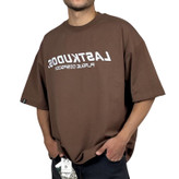 خرید تیشرت آستین کوتاه مردانه قهوه ای سوخته طرح چشم