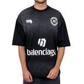 خرید تیشرت آستین کوتاه مردانه مشکی طرح بالنسیاگا