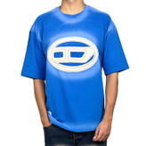 خرید تیشرت آبی طرج دار از اورمد