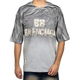 خرید تیشرت طوسی چاپ بالنسیاگا