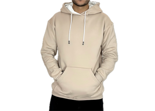 خریدهودی کرمی پنبه سه نخ اسپرت مردانه