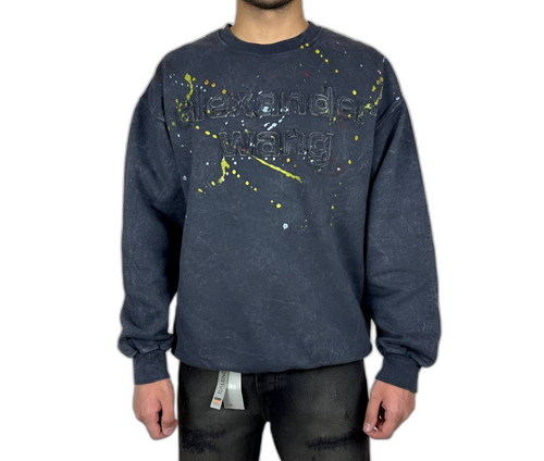 خرید خرید دورس سنگ شور مردانه اورسایز - مدل پاشش رنگ و کهنه