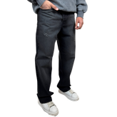 شلوار جین بگ (Baggy Fit) مردانه زاپدار ذغالی