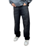 شلوار جین بگ (Baggy Fit) مردانه زاپدار ذغالی
