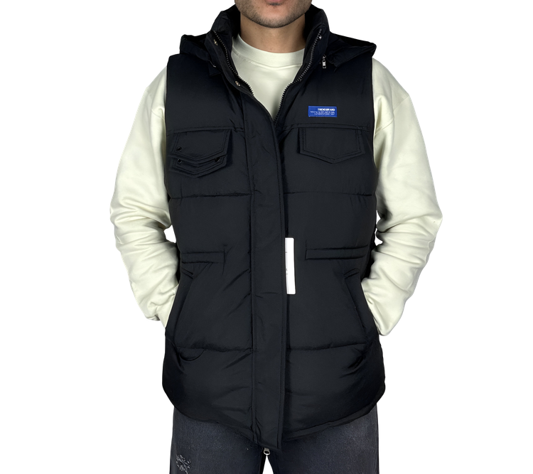 خرید پافر مردانه مشکی کلاه دار