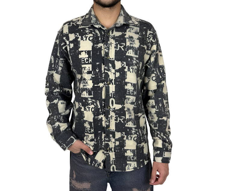 خرید پیراهن پشمی آستین بلند طرح دار