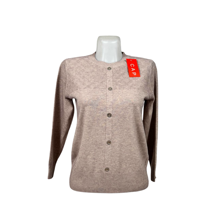 خرید ژاکت زنانه بافت ریز کرمی