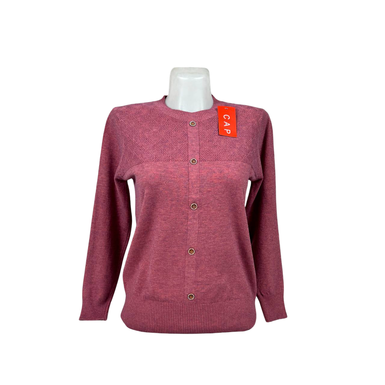 خرید ژاکت زنانه بافت ریز زرشکی