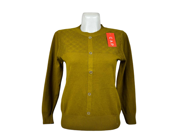 خرید ژاکت زنانه بافت ریز خردلی