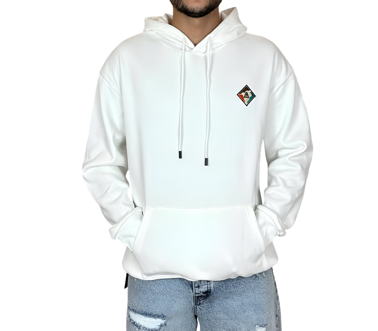 خرید هودی سفید اسپرت گرم بالا