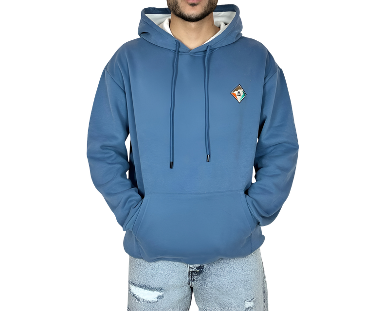 خرید هودی آبی قواره آزاد گرم بالا