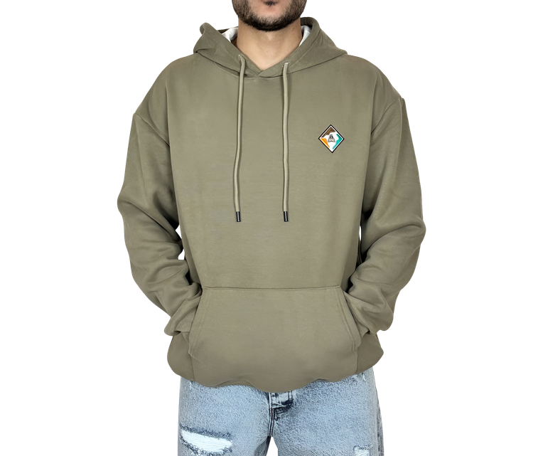 خرید هودی زیتونی اسپرت گرم بالا