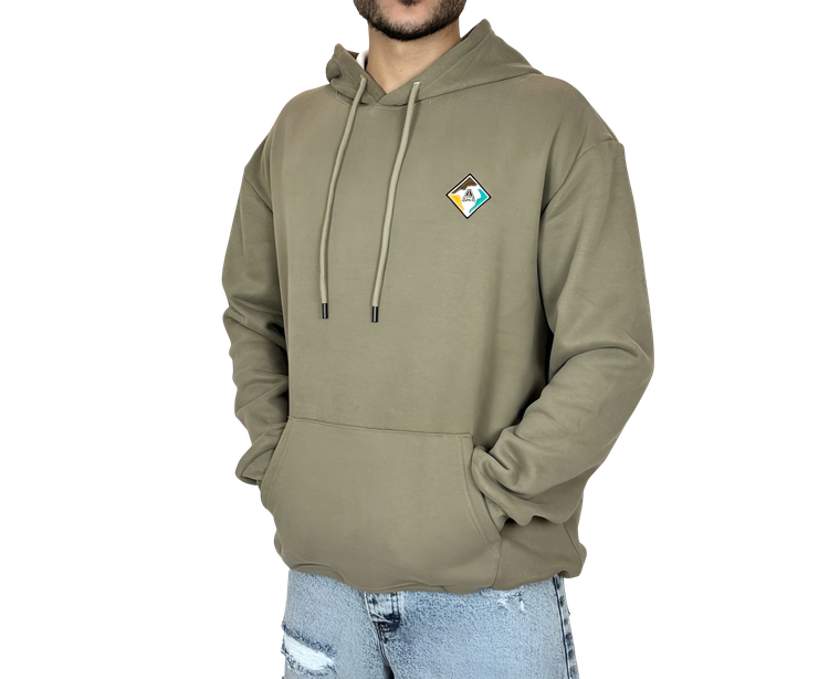 خرید هودی زیتونی طرح دار