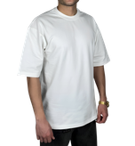 خریدتیشرت سفید ساده پارچه ماکان گرم دار