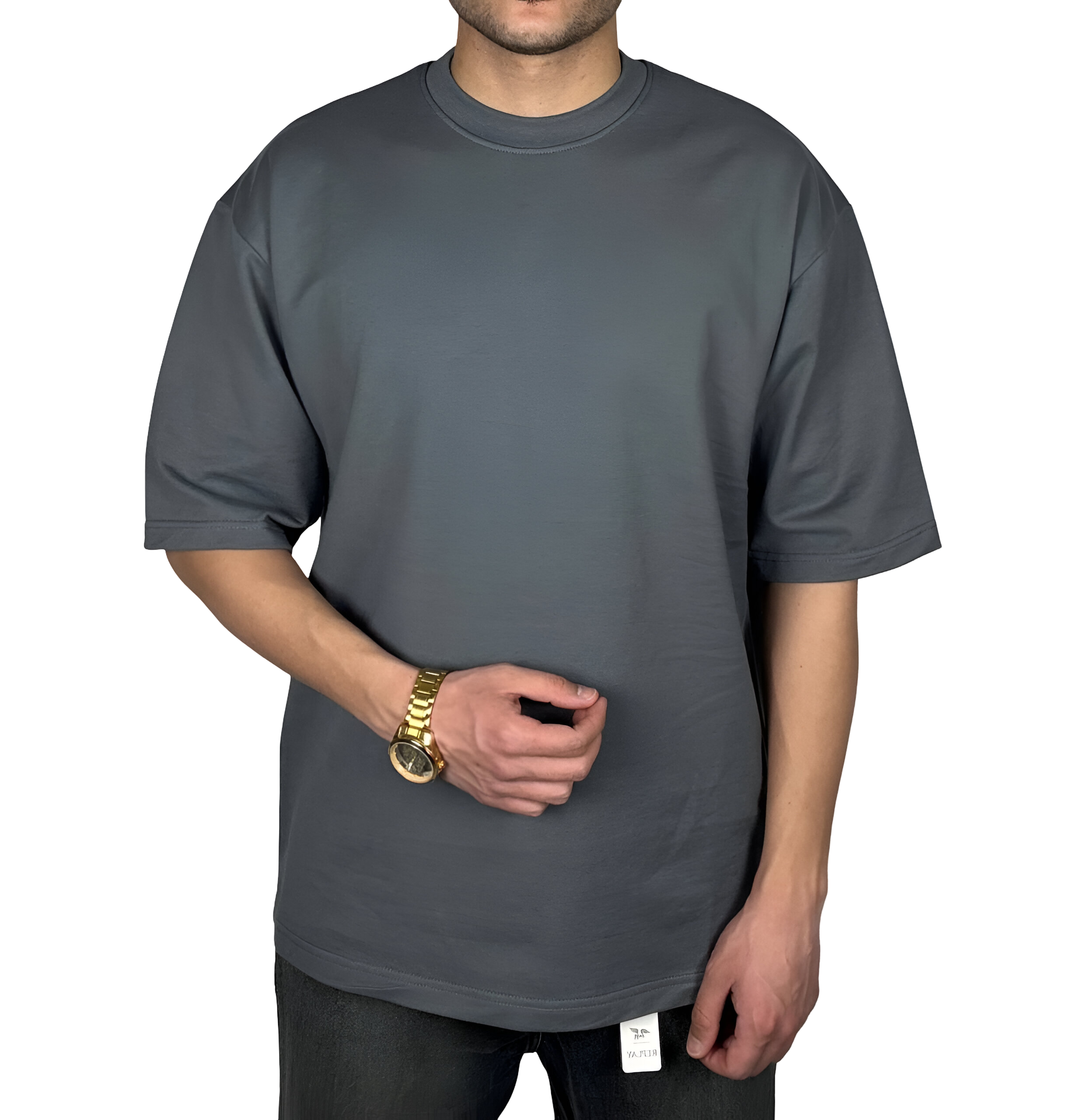 خرید تیشرت بیسیک طوسی از اورمد