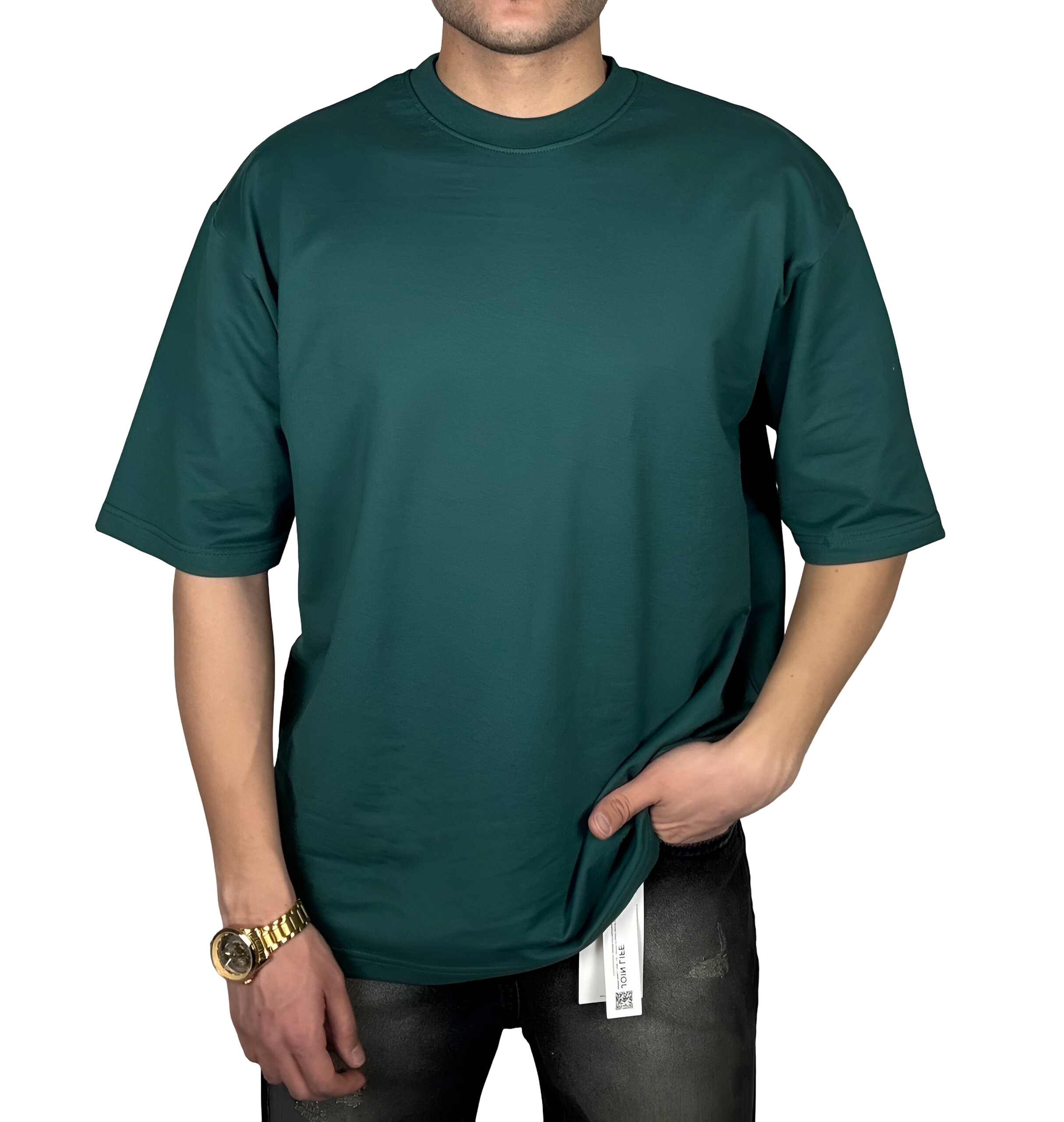 خرید تیشرت آستین کوتاه مردانه سبز پنبه درجه یک