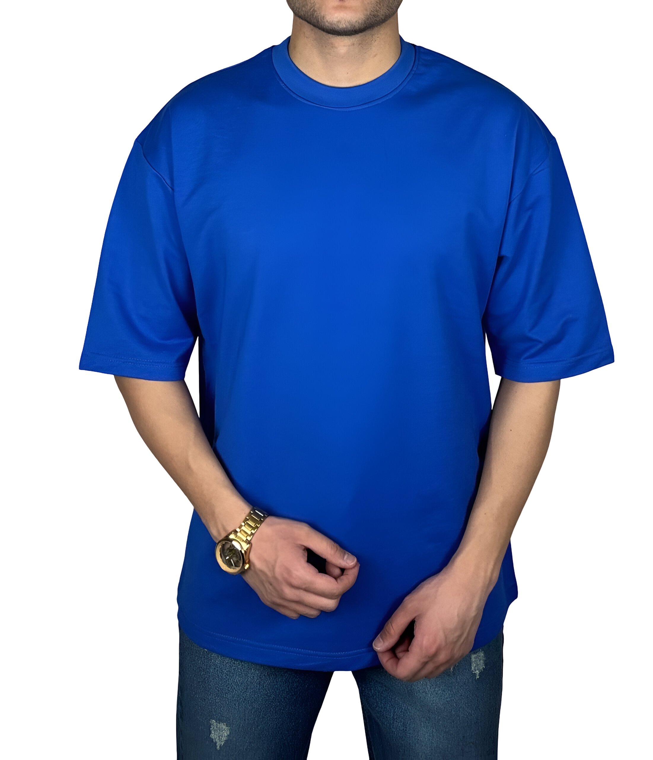 خرید تیشرت آستین کوتاه مردانه آبی بیسیک