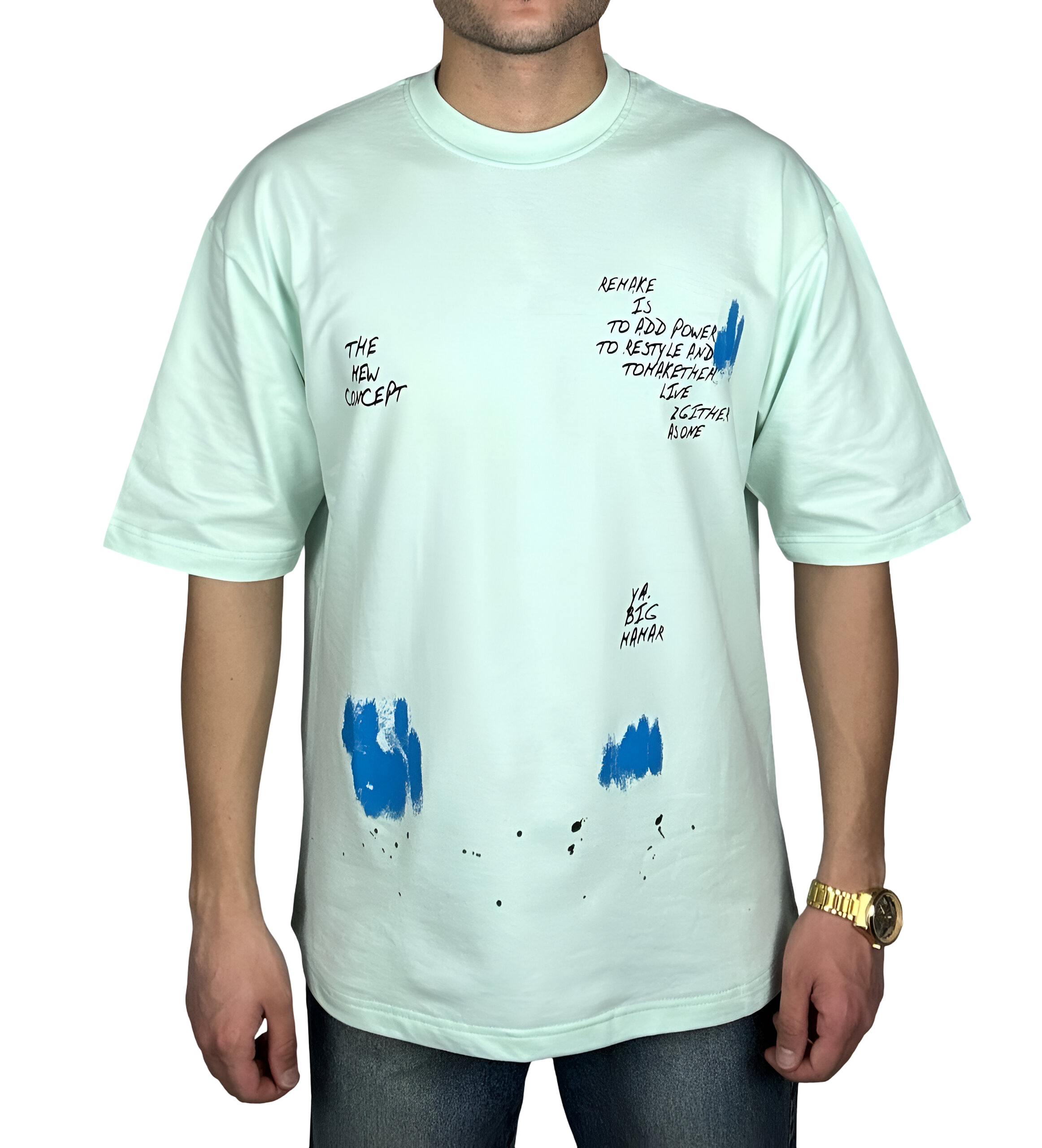 خریدتیشرت مردانه سبز طرح دار