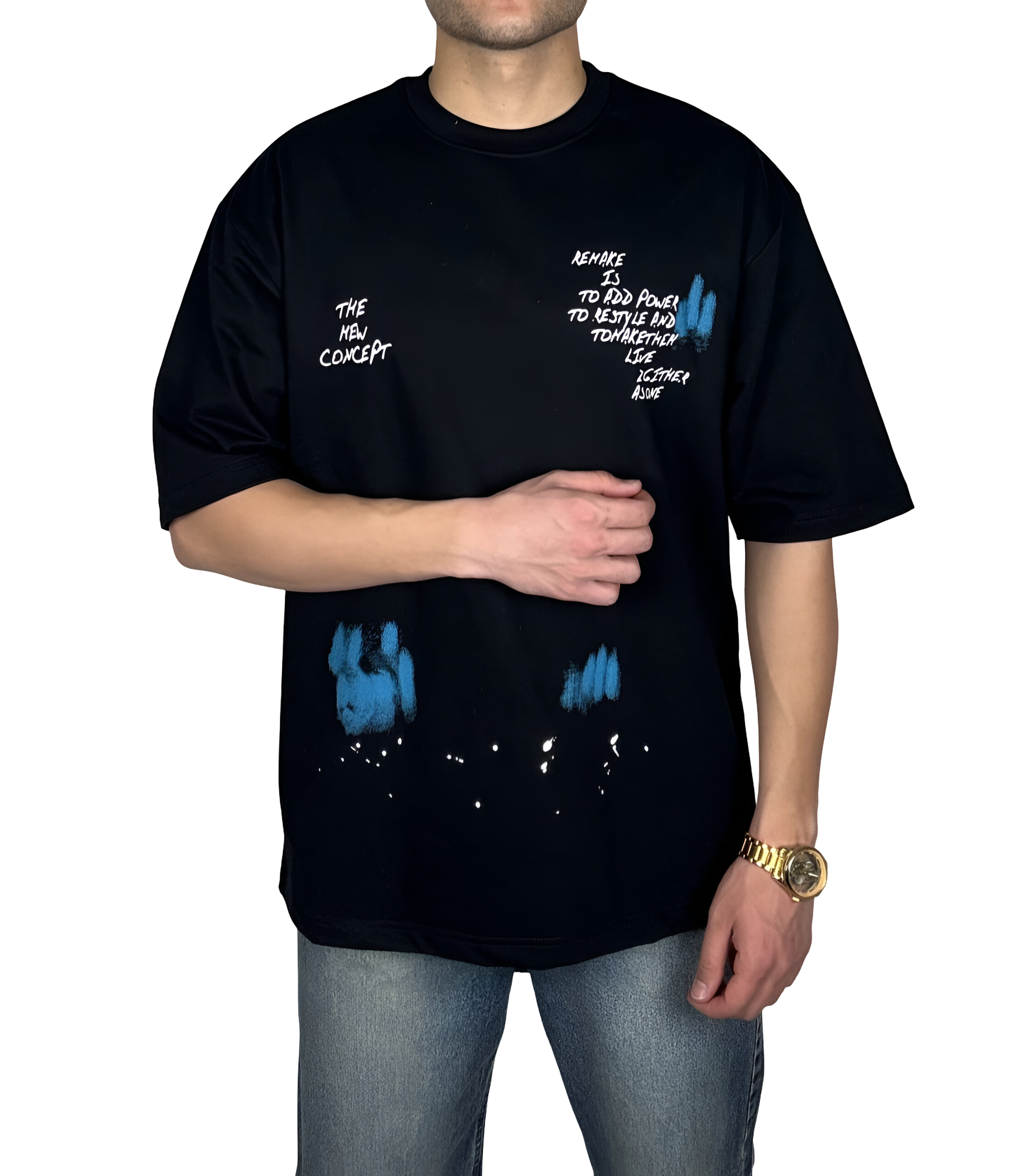 خرید تیشرت آستین کوتاه مردانه مشکی بدون جنسیت