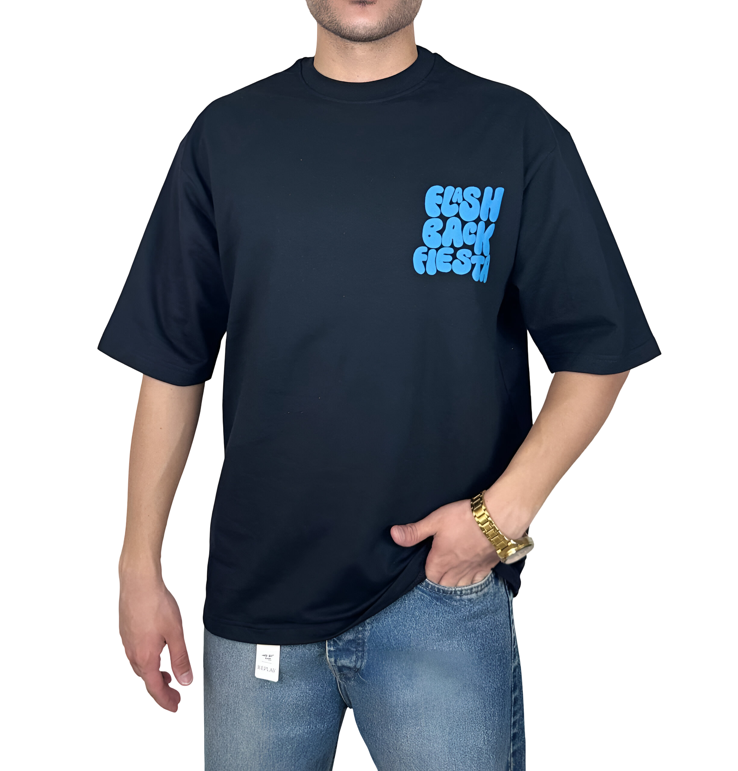 خرید تیشرت آستین سه ربع مشکی