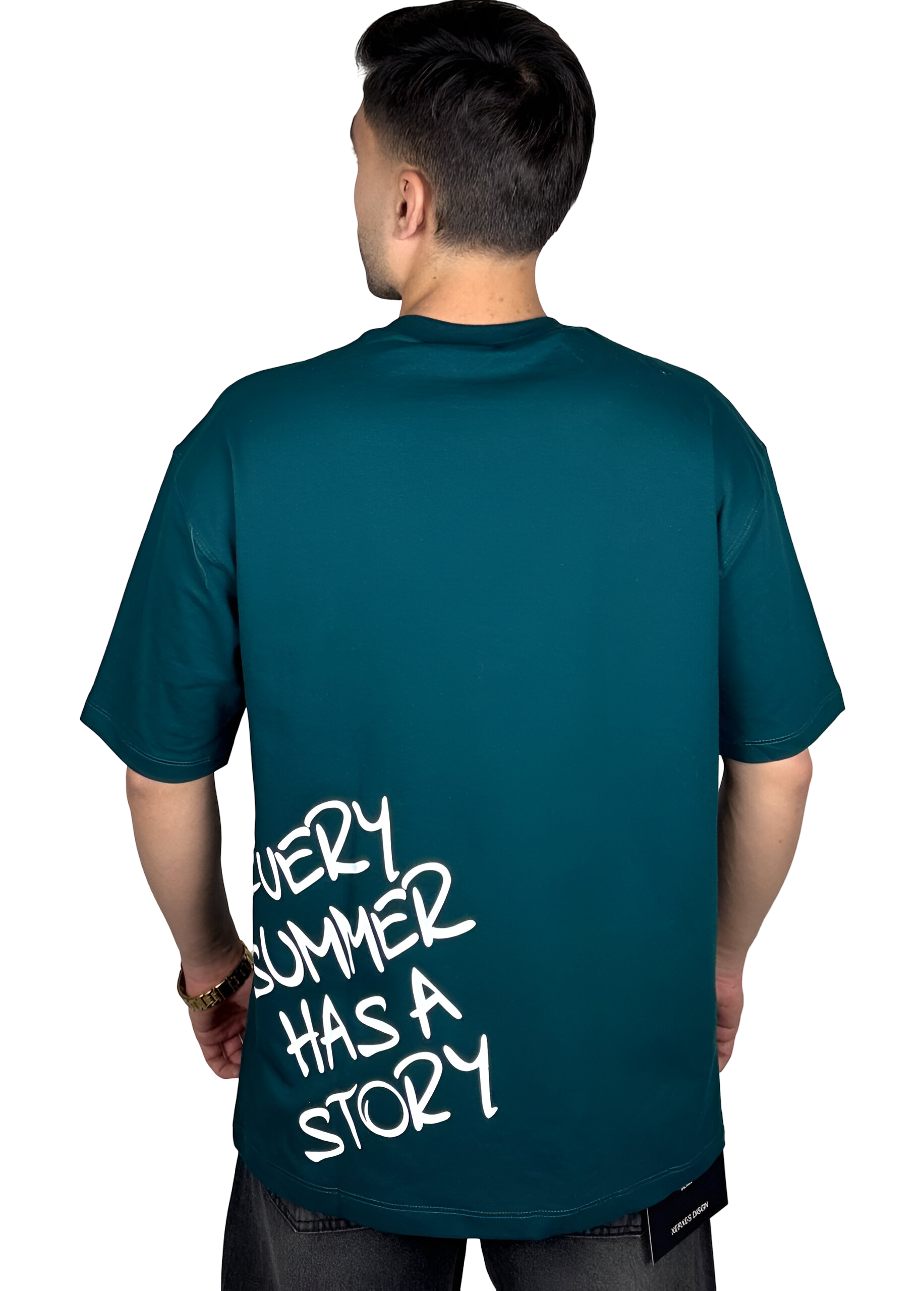 خرید تیشرت سبز پشت چاپ