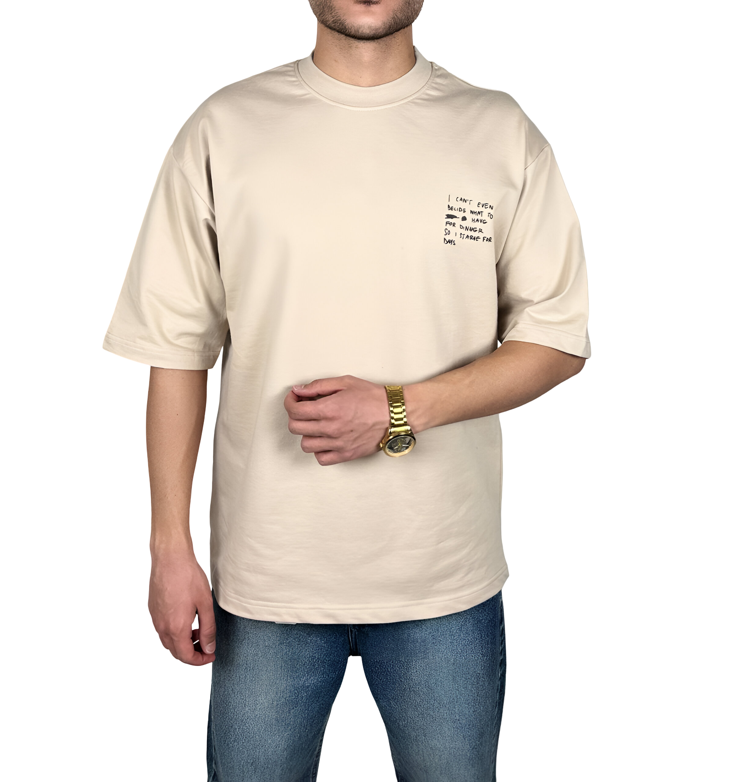 خرید تیشرت کرمی بدون جنسیت