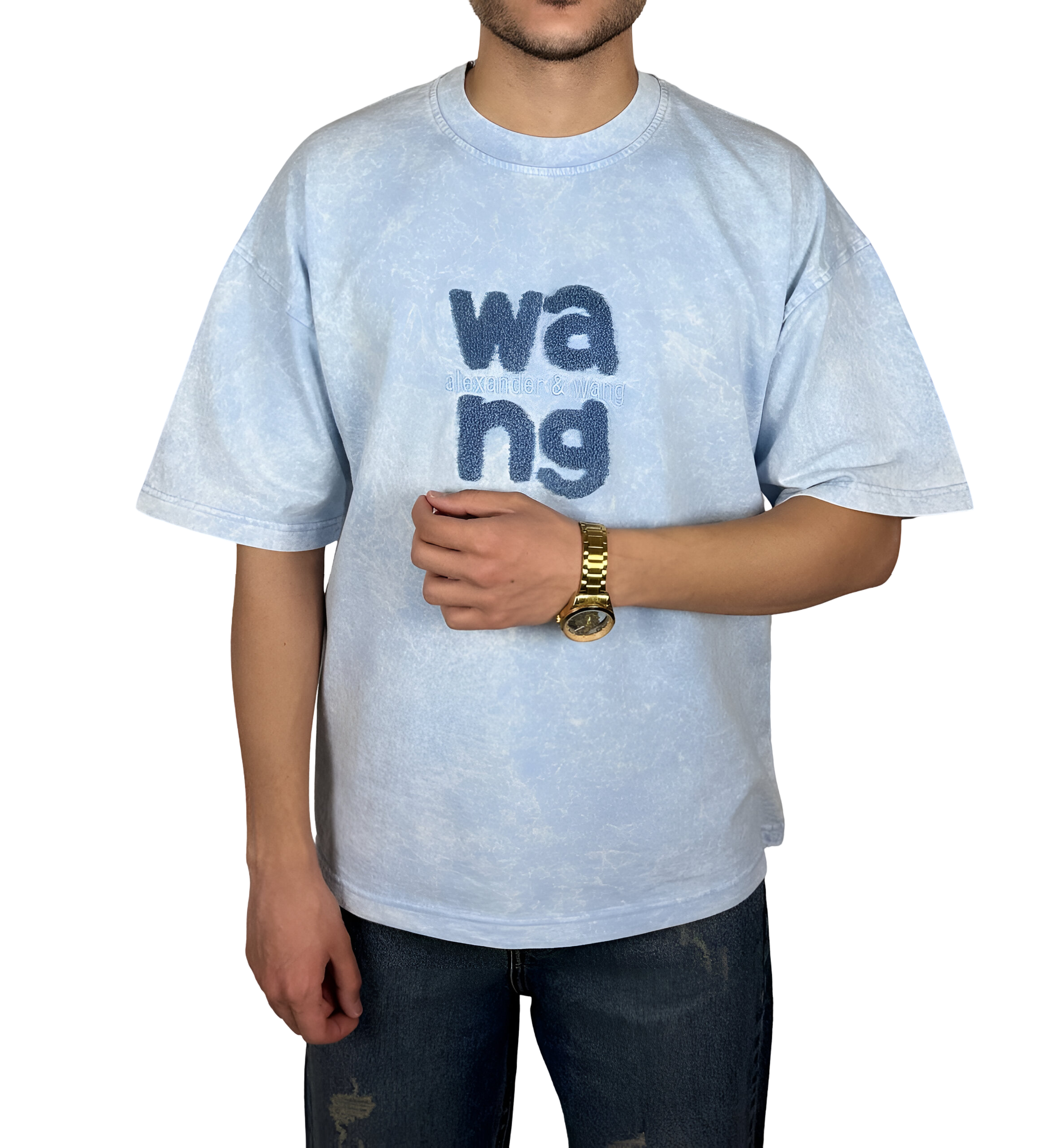 خرید تیشرت سنگشور آبی آسمانی