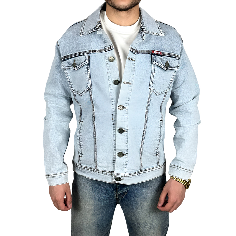 خرید کت جین آبی آسمانی اسپرت