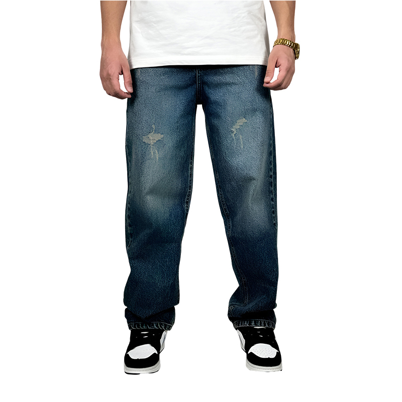 خرید شلوار جین نیمبگ مردانه رنگ آبی کلاسیک