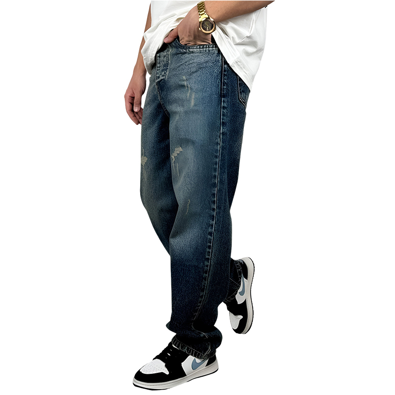 خرید شلوار نیم بگ آبی