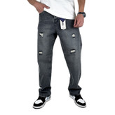 خرید شلوار جین نیم بگ مردانه طوسی
